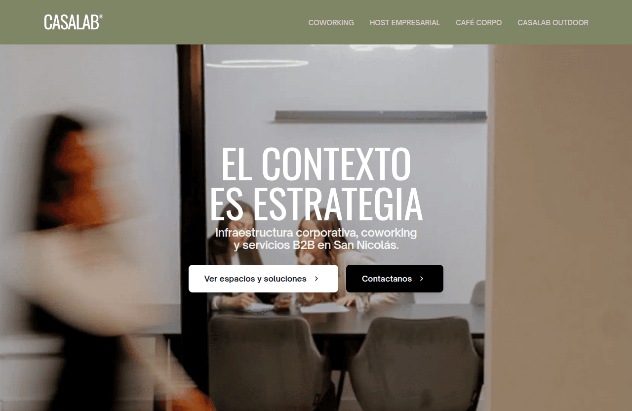 La web de Casalab Coworking